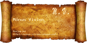 Mónus Vivien névjegykártya